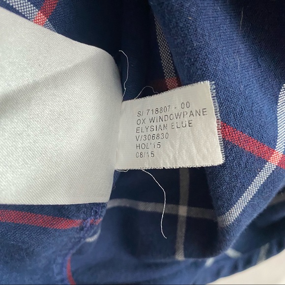 GAP button down dress shirt - plaid flannel - cotton - Modern Oxford - Picture 4 of 11